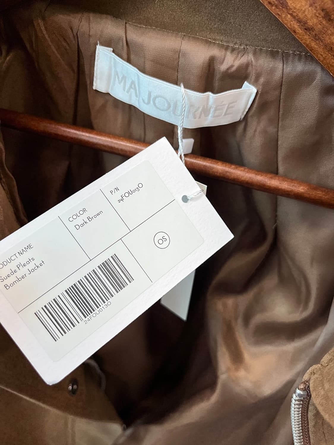 여) 마조네 신형 스웨이드 블루종  상품이미지7