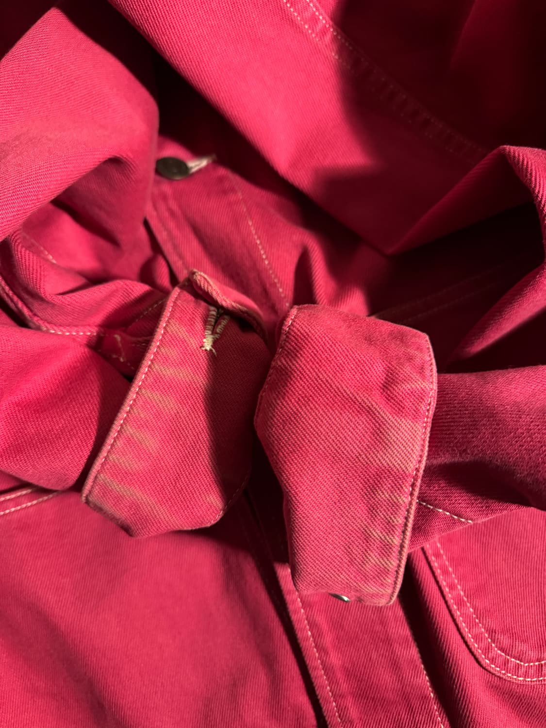 (L)슈프림 16fw 데님 초어 코트 마젠타 상품이미지6