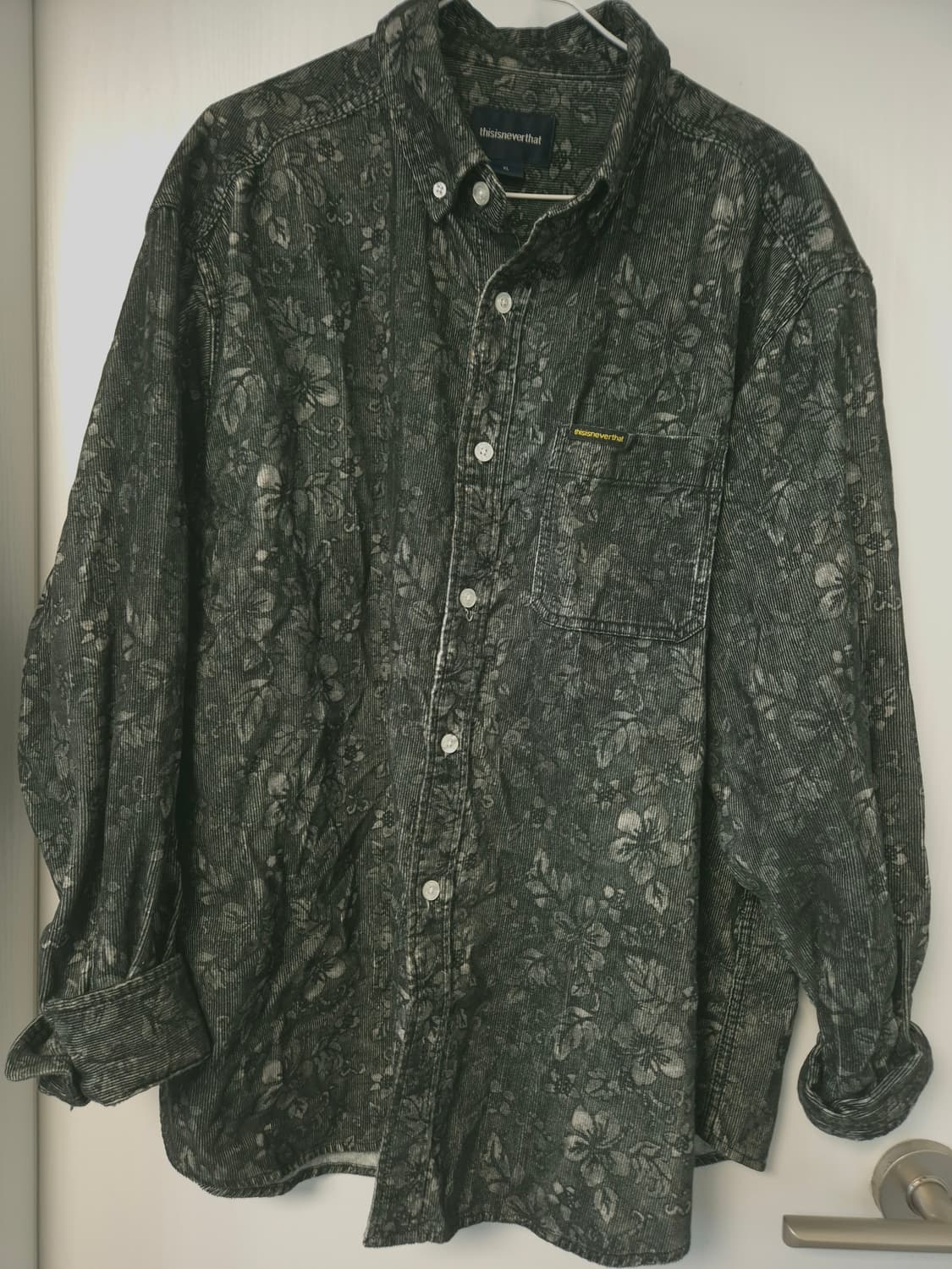 디스이즈네버댓 코듀로이 플로랄 셔츠 XL 상품이미지3