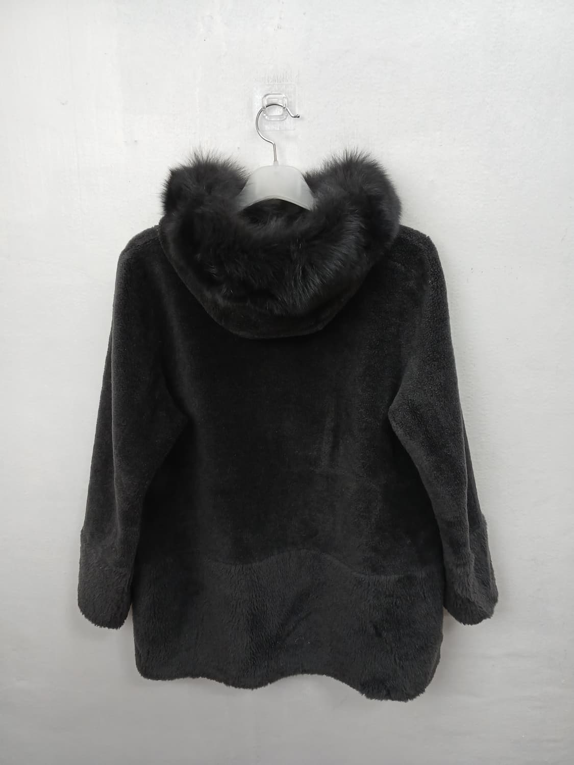 유니지 천연양모 사가폭스퍼 후드코트 77 L 새제품 상품이미지5