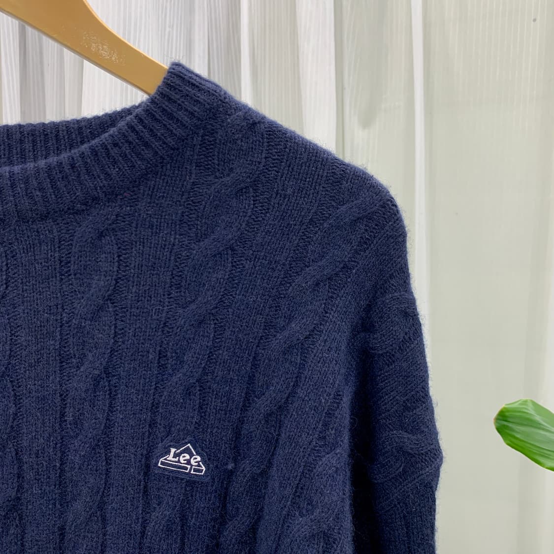 빈티지 Lee 울혼방 케이블 라운드 니트 1762 상품이미지2