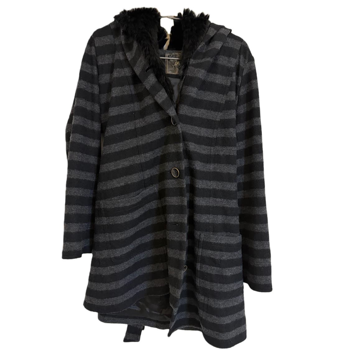 Pisano 퍼 후드 코트 갸루/핀터/Y2K/모리걸 상품이미지1