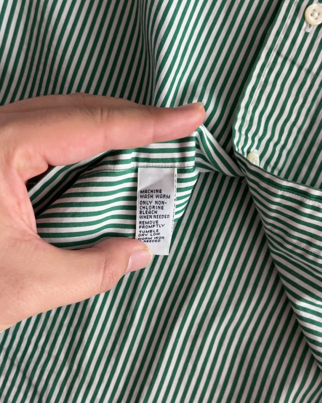 폴로 랄프로렌 그린 스트라이프 셔츠 15 1/2 상품이미지5