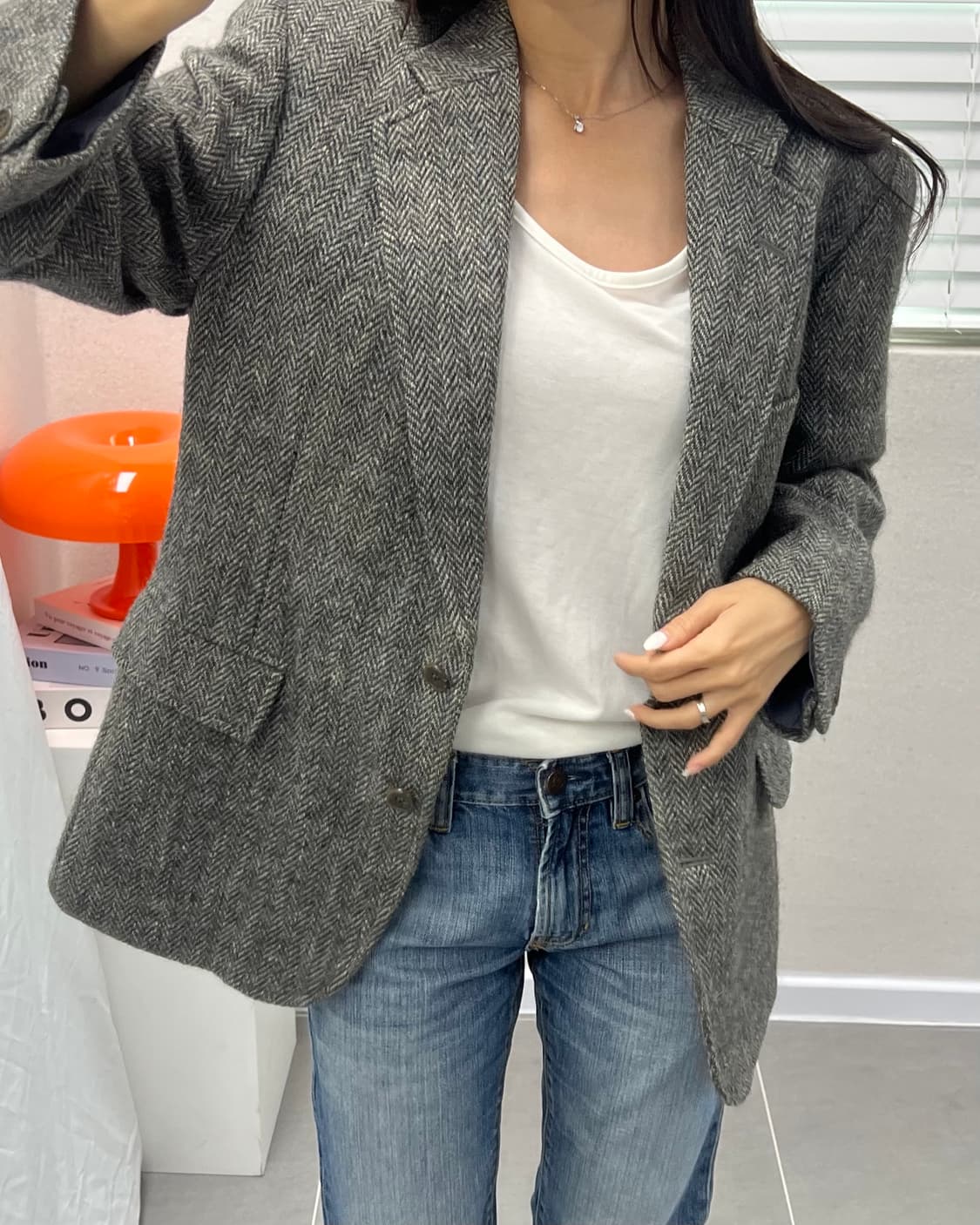 (S)90'S CHAPS 울 블레이져-M1385 상품이미지8