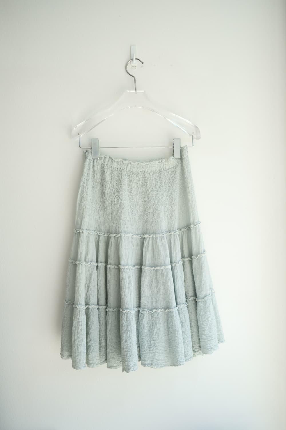 Pale blue cauliflower gather skirt 상품이미지7