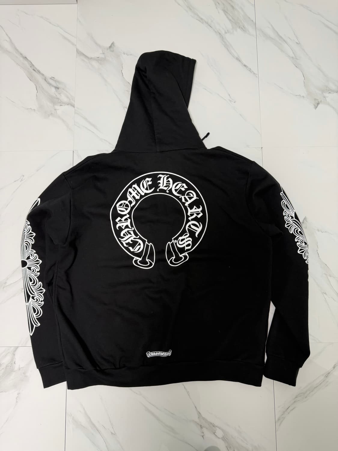 신형 크롬하츠 홀스슈 플로랄 헤비웨이트 후드집업 L 상품이미지4