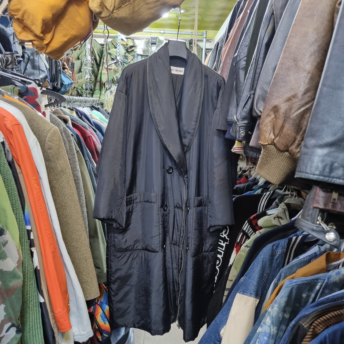 90s 이세이미야케 롱가죽자켓 상품이미지5