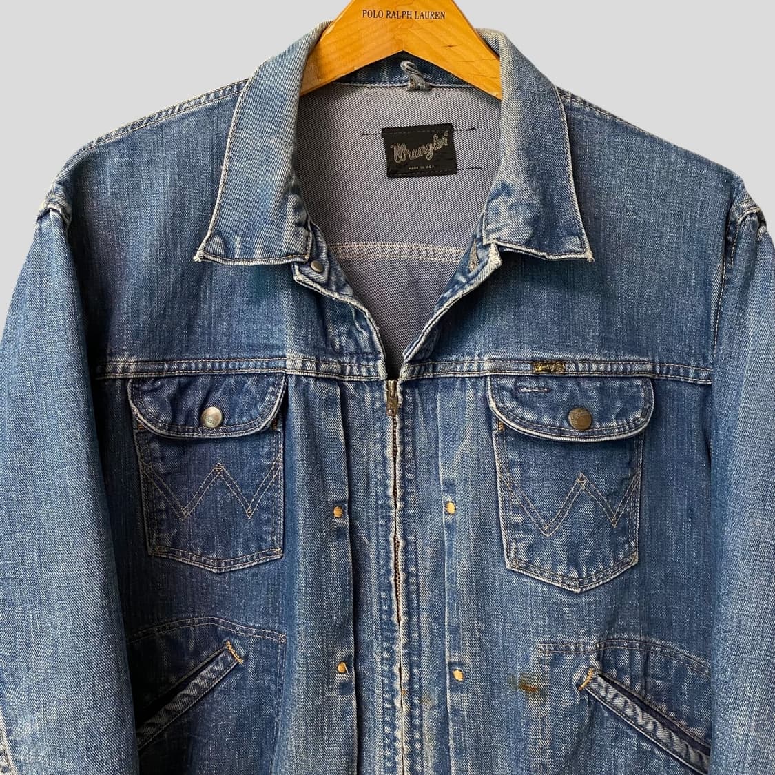 (46)70s WRANGLER 랭글러 24mjz 데님자켓 USA 상품이미지2