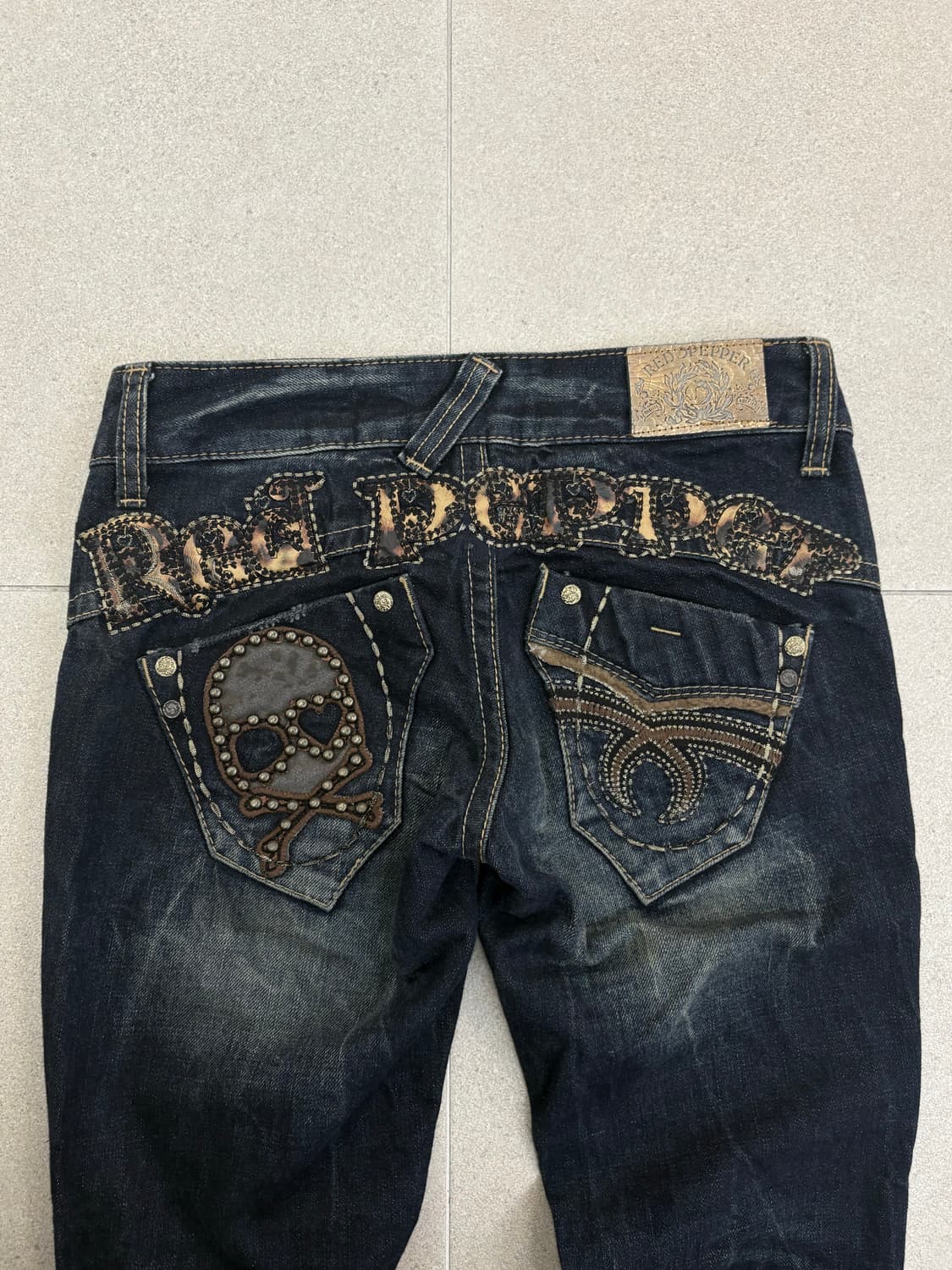 레드 페퍼 해골 부츠컷 팬츠 상품이미지2