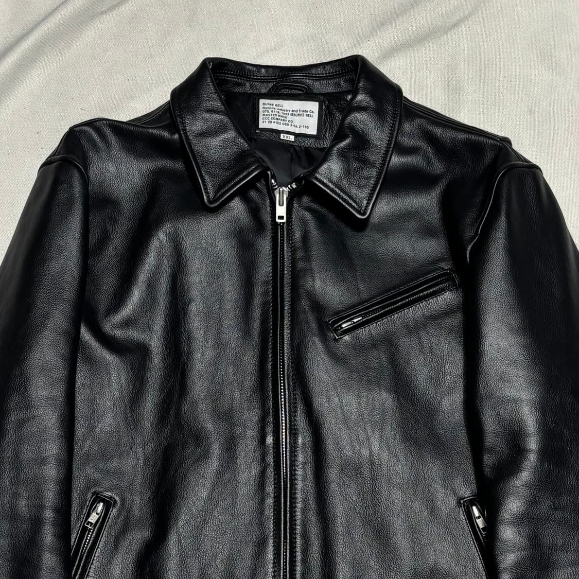 XXL 에이징 씨씨 카우레더 자켓 상품이미지1