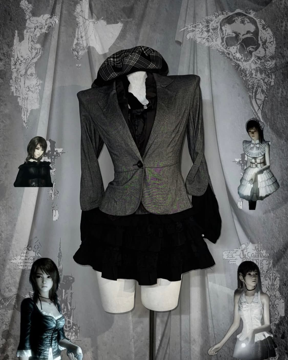 공겜여주 고스 코디세트 스윙잉홍대 상품이미지1