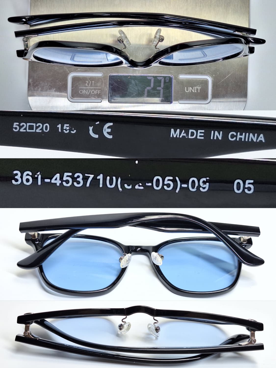 유니클로 블랙 스퀘어 선글라스 겸 안경테 361-453710 일본 수입 상품이미지9