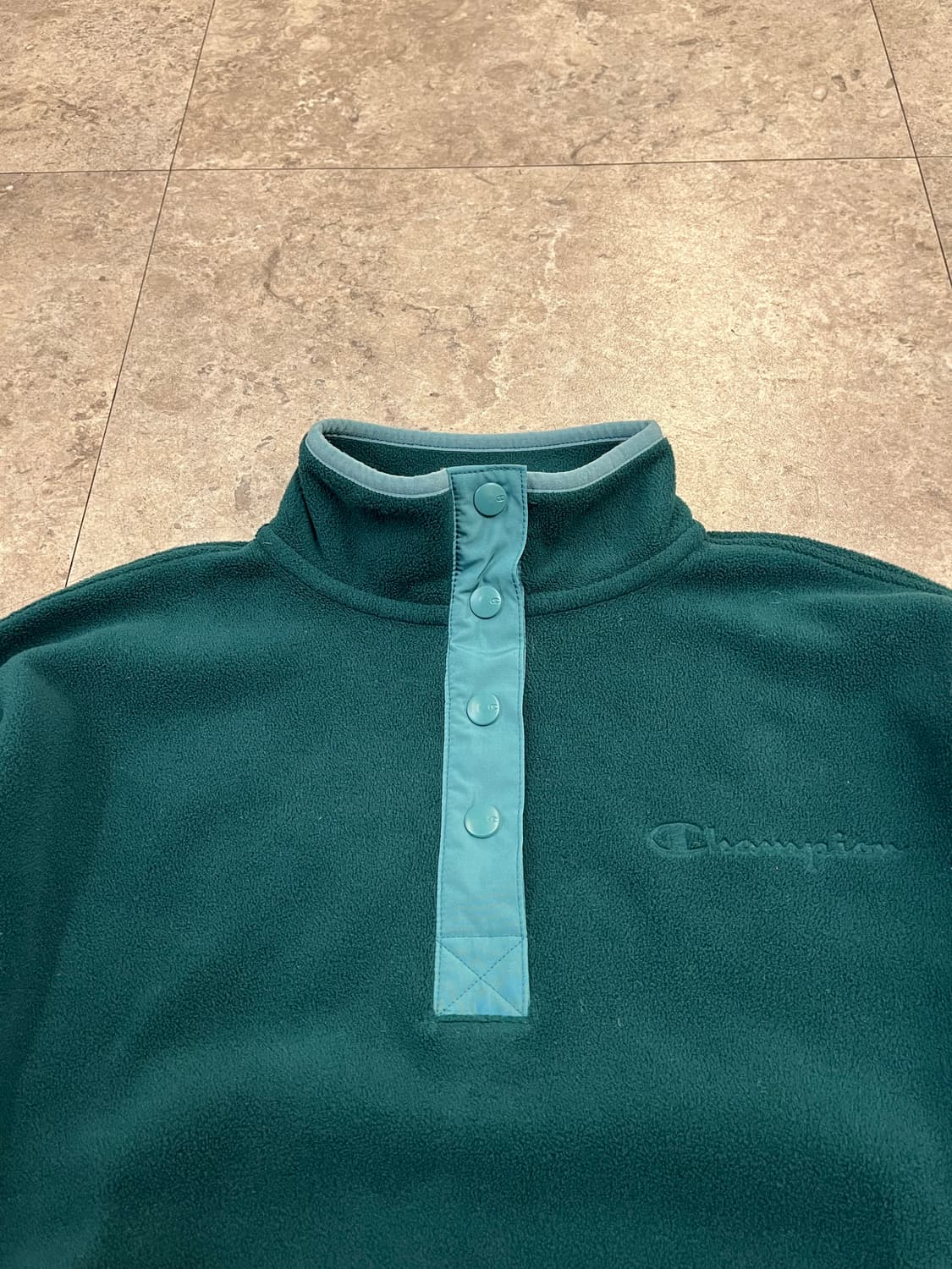 챔피온 버튼 플리스 그린 XS #csz2169 상품이미지5