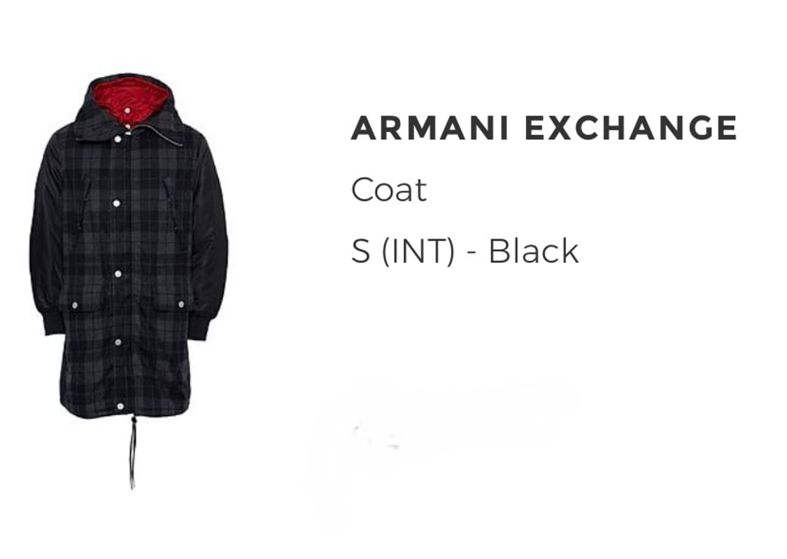 ARMANI EXCHANGE 자켓형 체크코트 상품이미지2