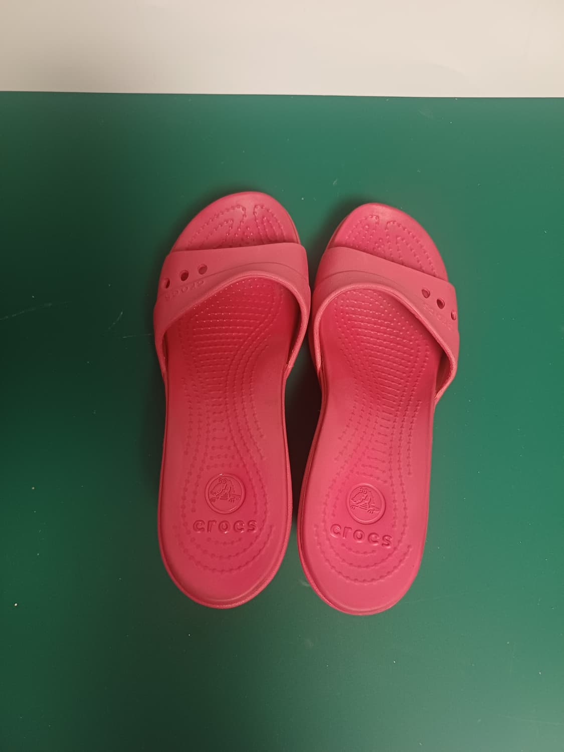 [W7] 크록스 슬론 웨지 슬라이드 샌들 핫핑크 (240mm) 상품이미지2
