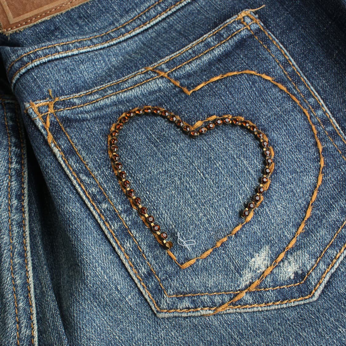 모스키노 비즈하트 워싱 데님 바지 (27) 상품이미지4