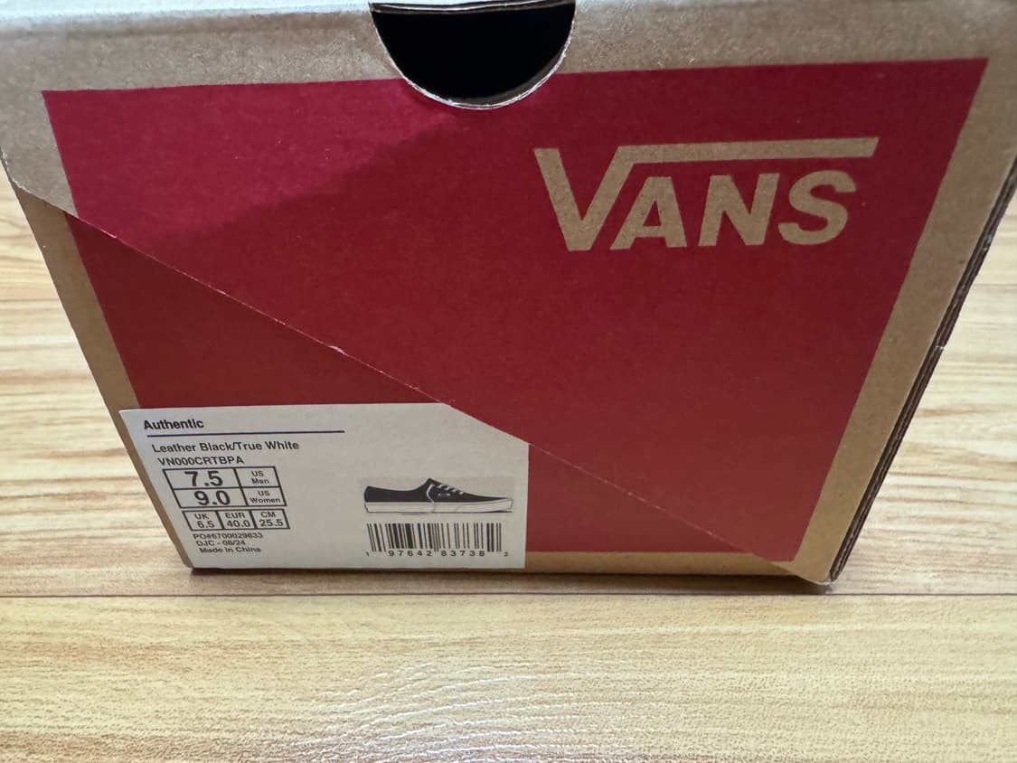 어센틱 - (레더) 블랙:트루 화이트 / VN000CRTBPA1 /255 상품이미지2