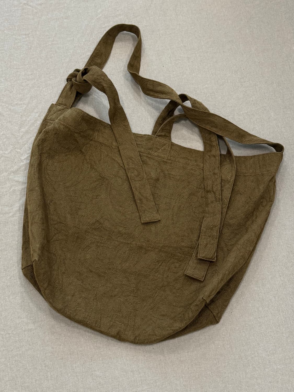 Klasica 페이즐리 자가드 린넨 리본 숄더백 상품이미지4