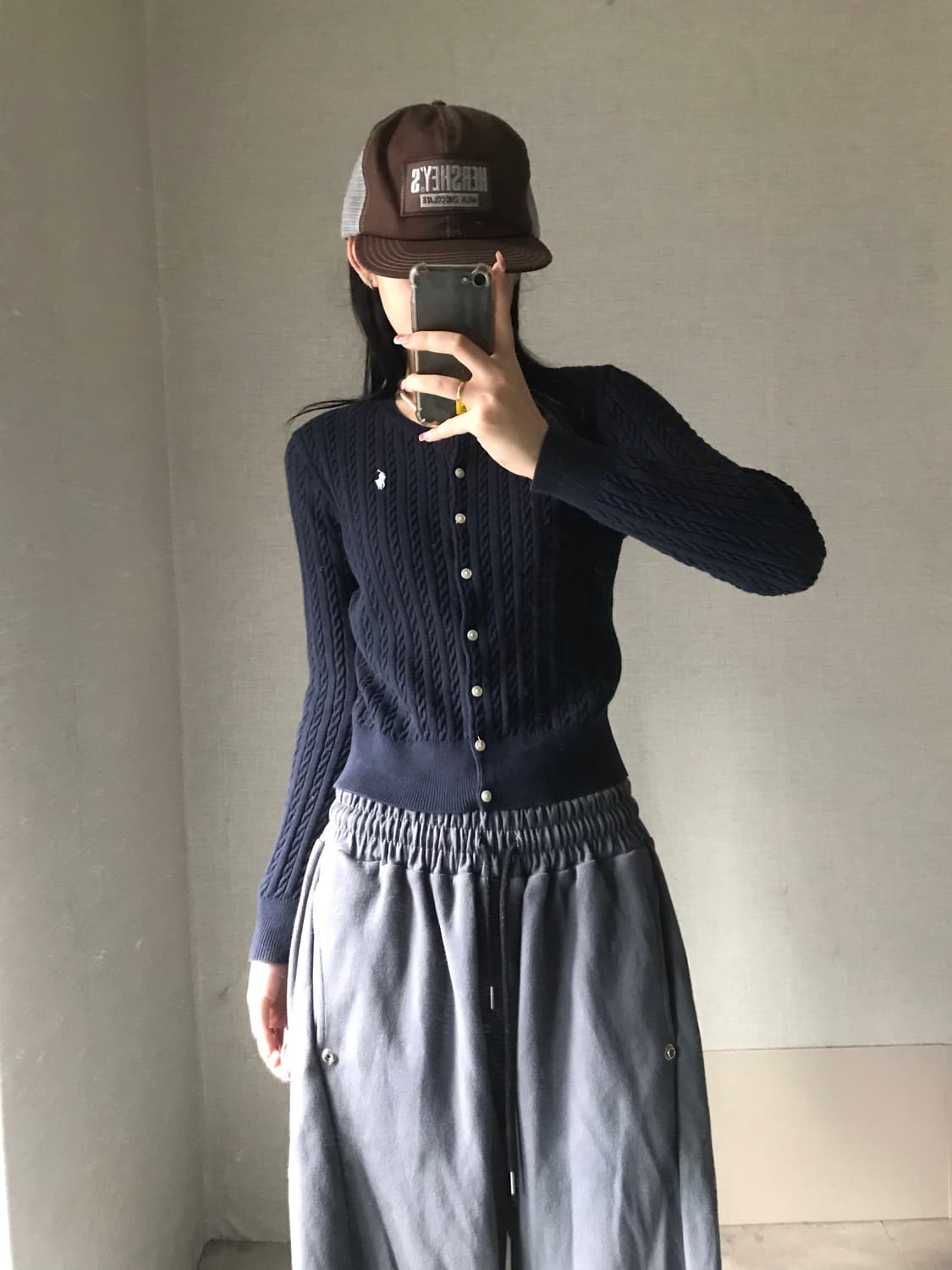 폴로 네이비 케이블 가디건 상품이미지4