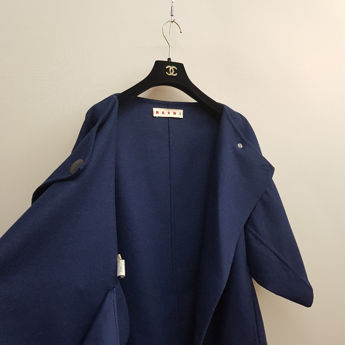 마르니 MARNI 울 혼방 오버핏 반팔 코트 40사이즈 상품이미지5