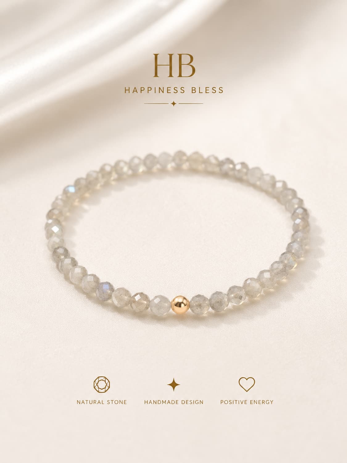 라브라도라이트 3mm 원석팔찌 | 14K 골드필드 포인트 상품이미지1