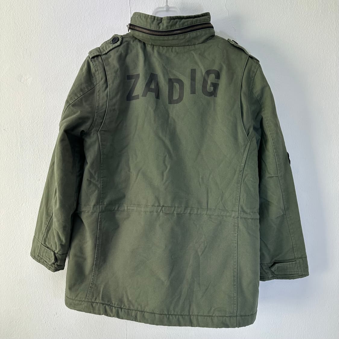 우먼S-M 쟈딕앤볼테르 카키 안감보아털 M65 겨울 야상자켓 상품이미지4