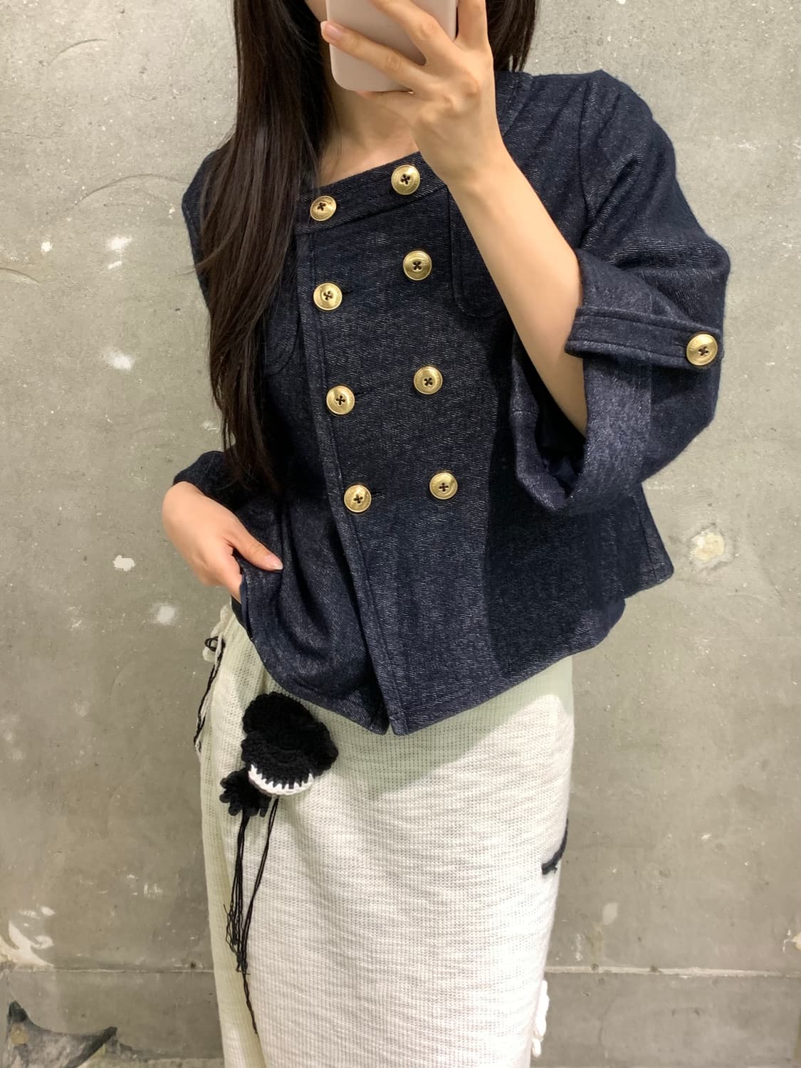 Burberry 버버리 블루라벨 울 더블버튼 하프 자켓 상품이미지2