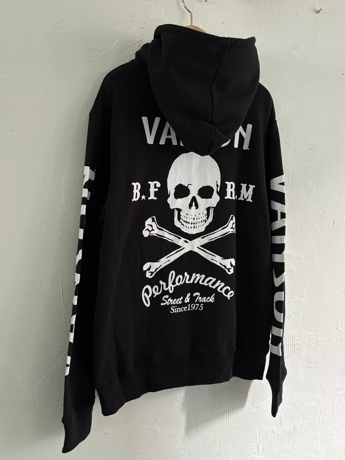 Vanson 벤슨 스컬로고 집업 후드 상품이미지1