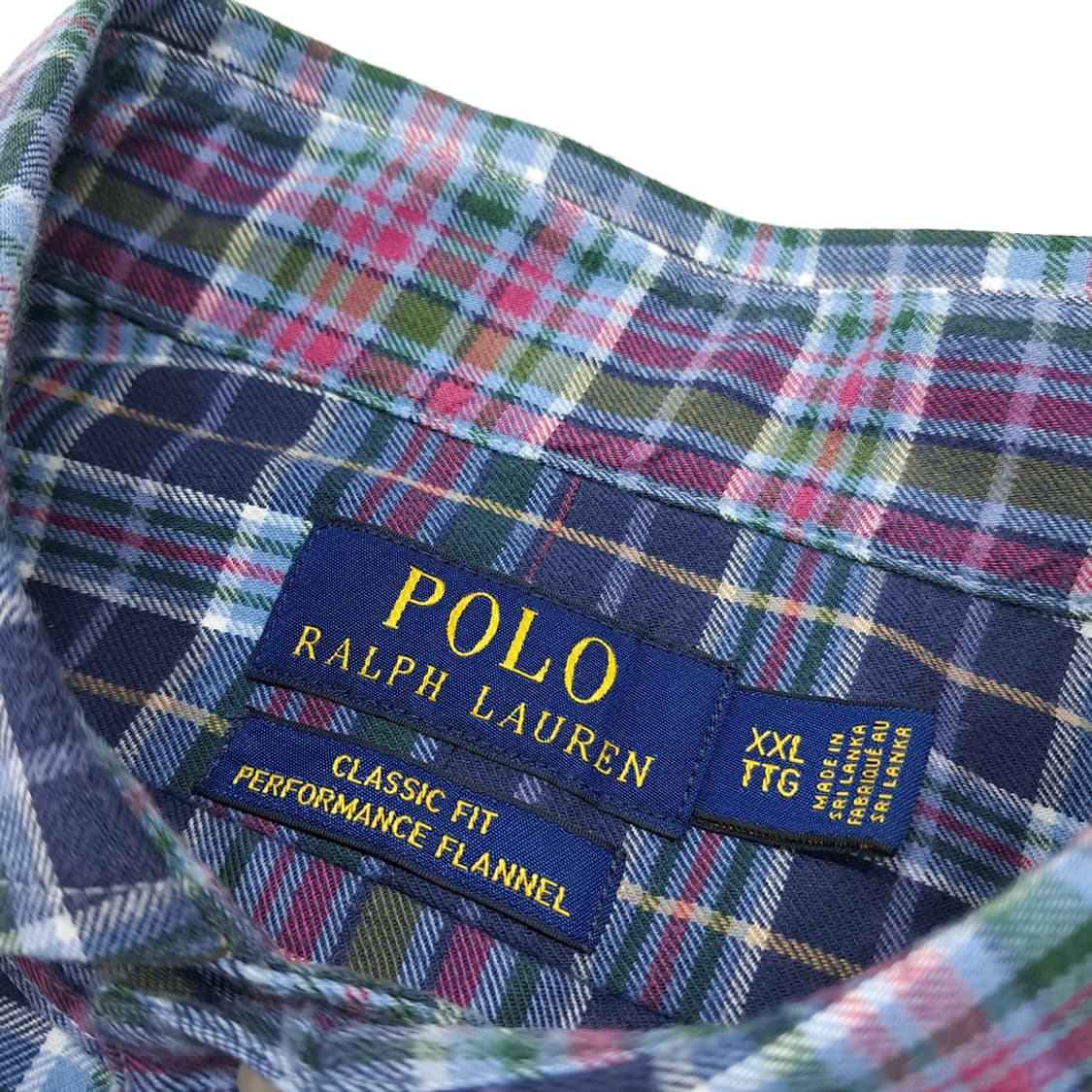 CL855 2XL 폴로 클래식 타탄체크 퍼플네이비 셔츠남방 상품이미지3