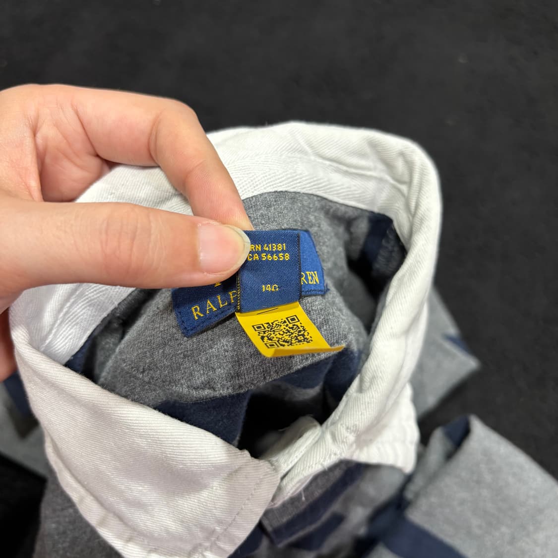 8Y 폴로 랄프로렌 키즈 차콜 럭비티 상품이미지5