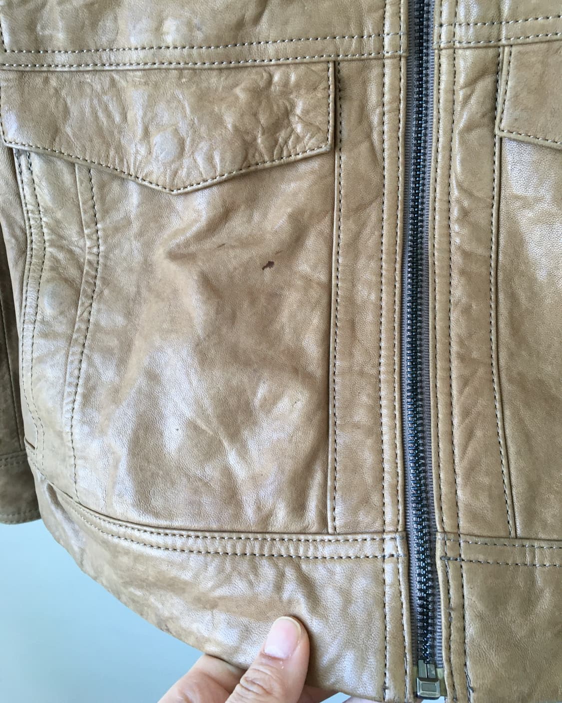 Lamb leather high neck multi pocket jack 상품이미지4