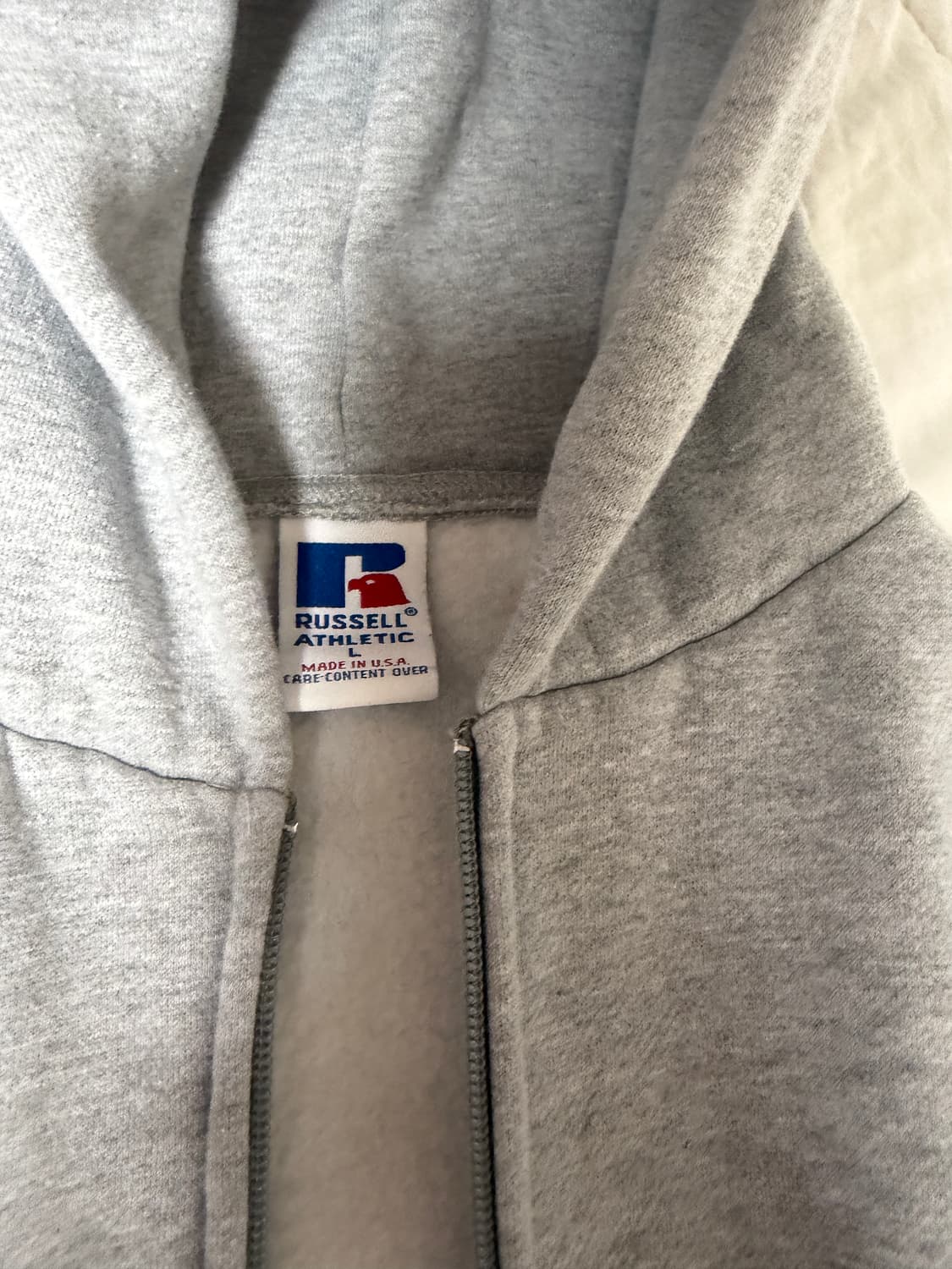 러셀 어슬레틱 빈티지 후드집업 그레이 라지 상품이미지3
