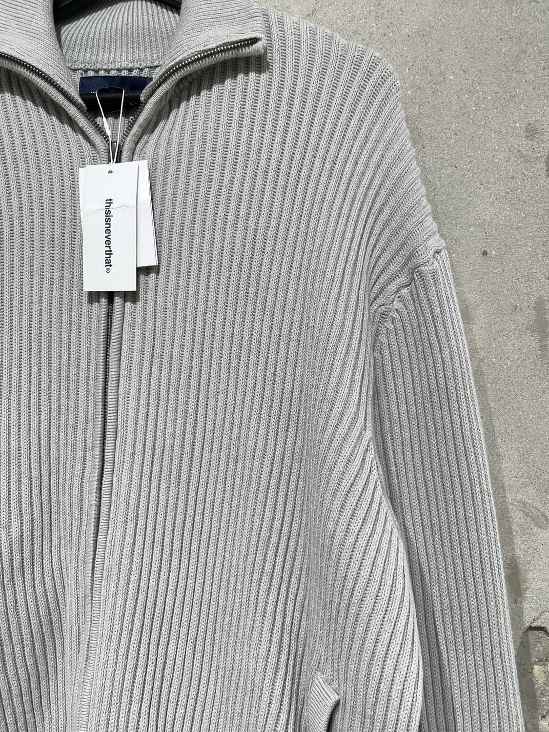 디스이즈네버댓 그레이 투 웨이 풀 집 가디건 상품이미지3