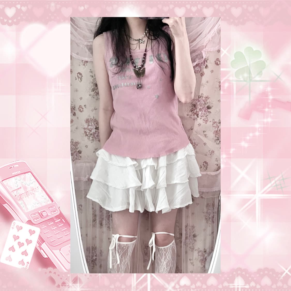 Vintage y2k pink sleeveless 상품이미지6