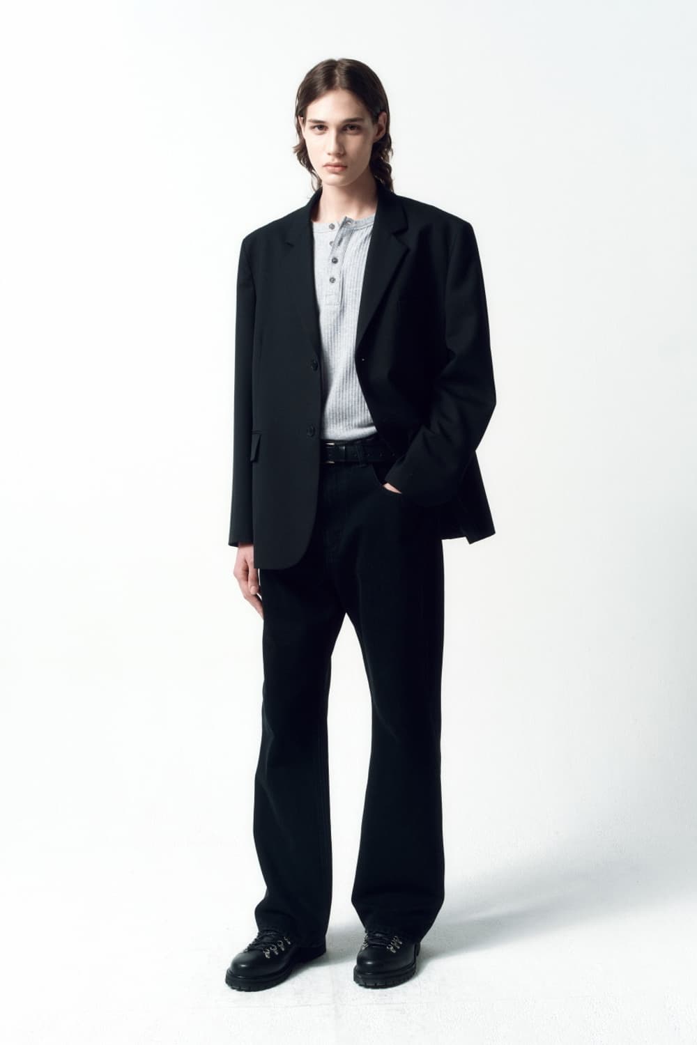 급처 ) 인사일런스 울 블레이저 BLACK M 상품이미지1