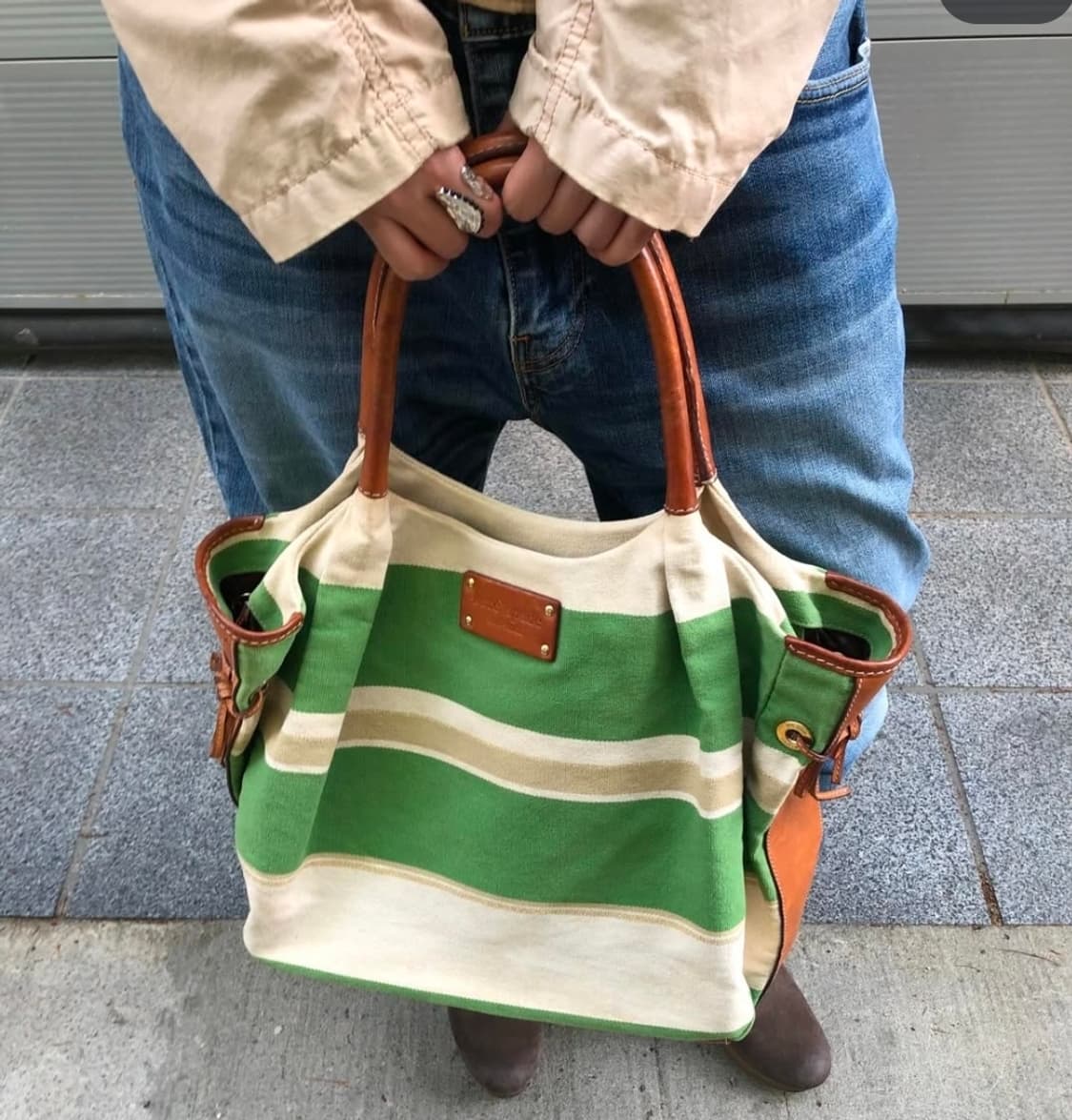 kate spade stripe tote bag 상품이미지1