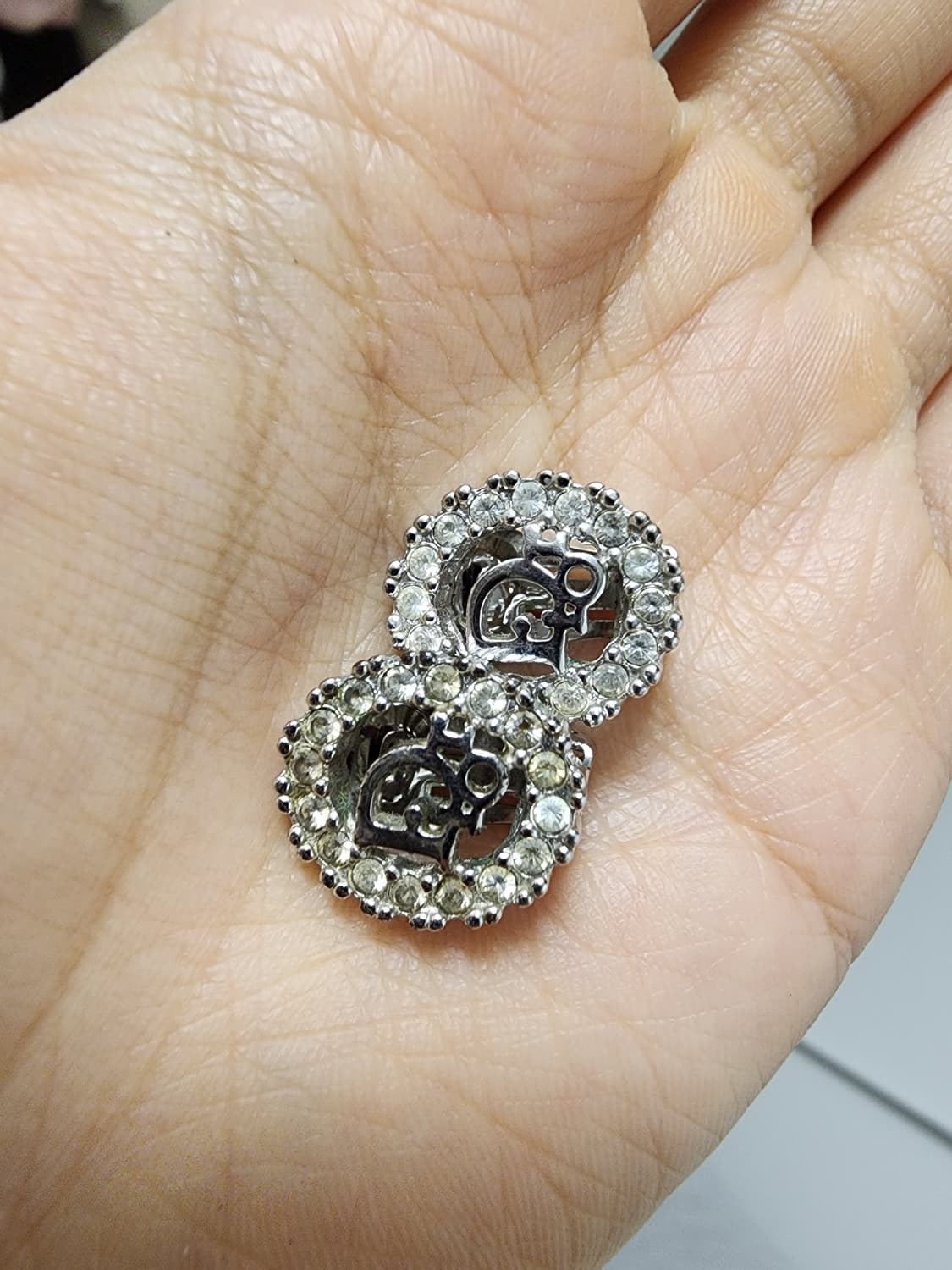 디올 스톤 귀찌 귀걸이 상품이미지2