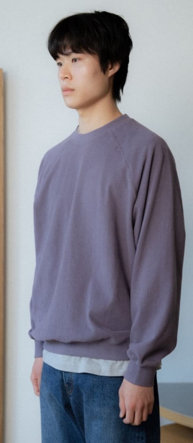 우드비 스웻셔츠 워시드 퍼플 2 상품이미지2