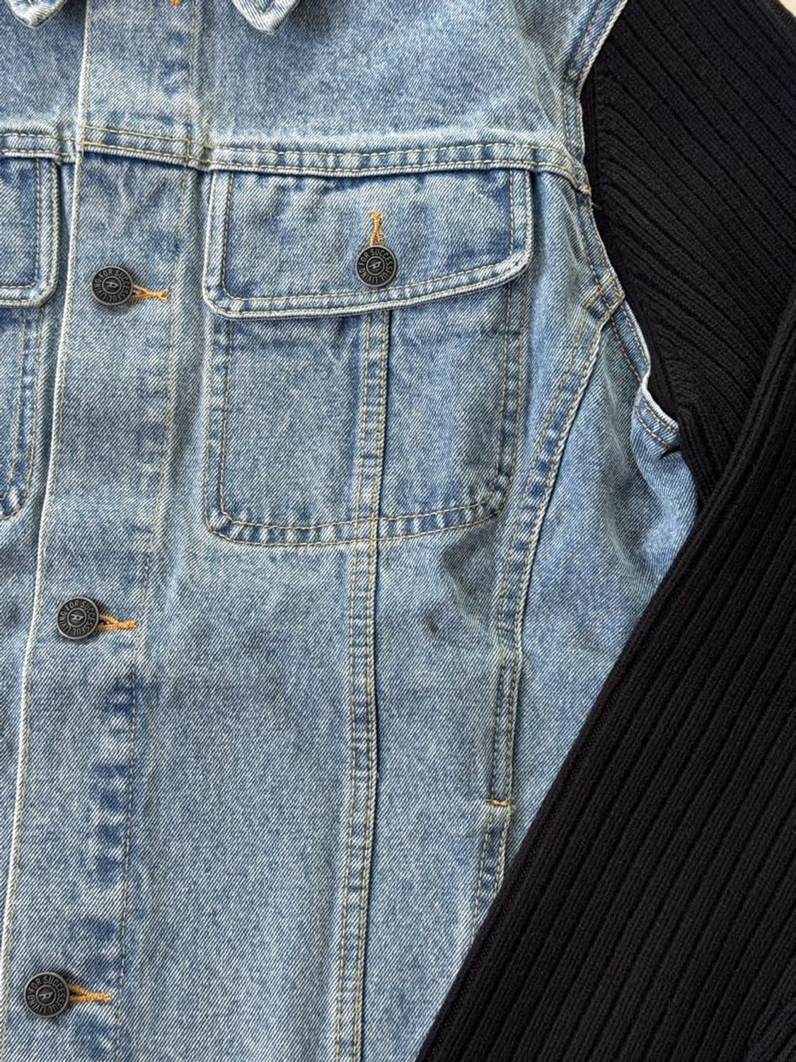 DENIM KNIT JACKET 데님 니트 재킷 상품이미지2