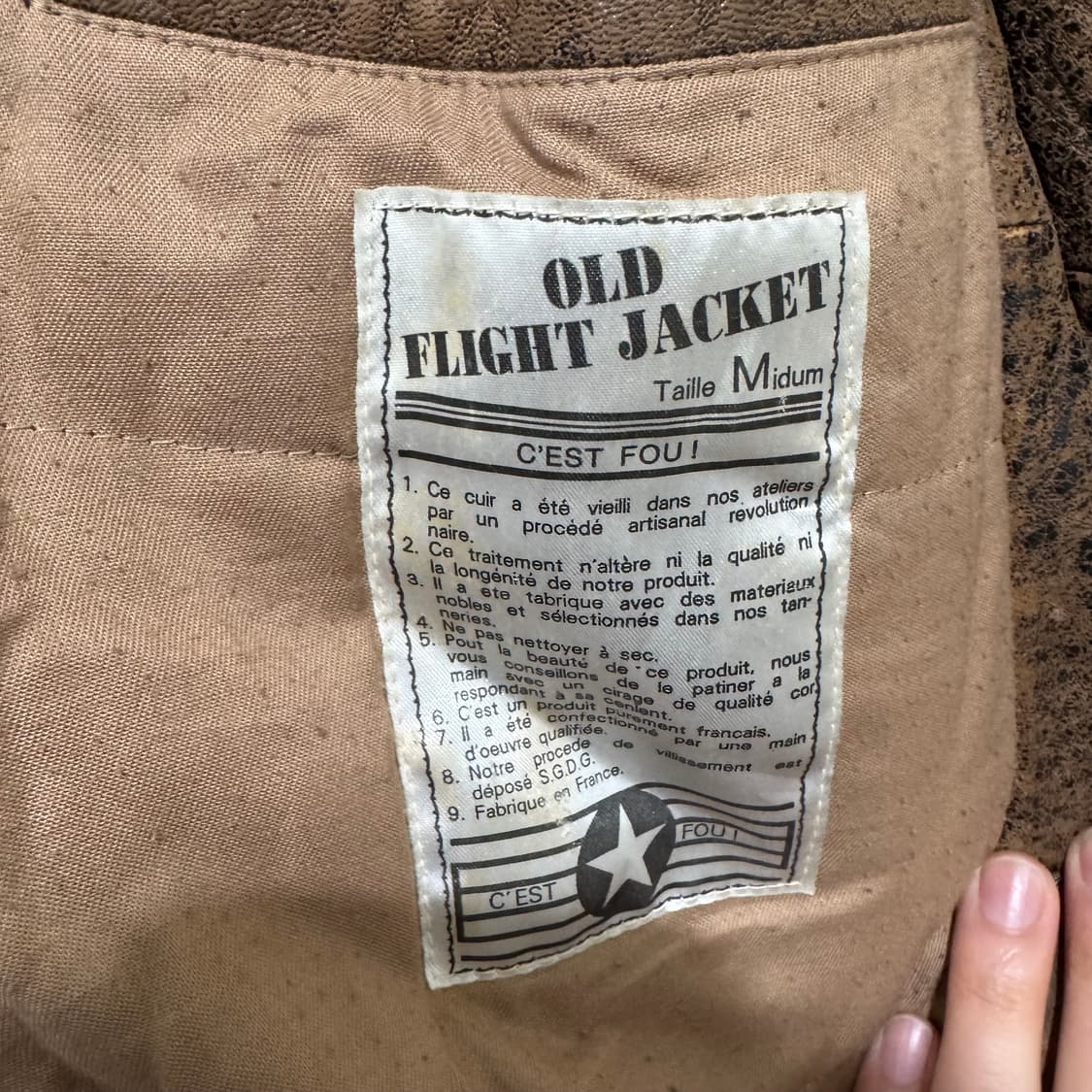 90s 쉐비뇽 플라이트 가죽 자켓 상품이미지3