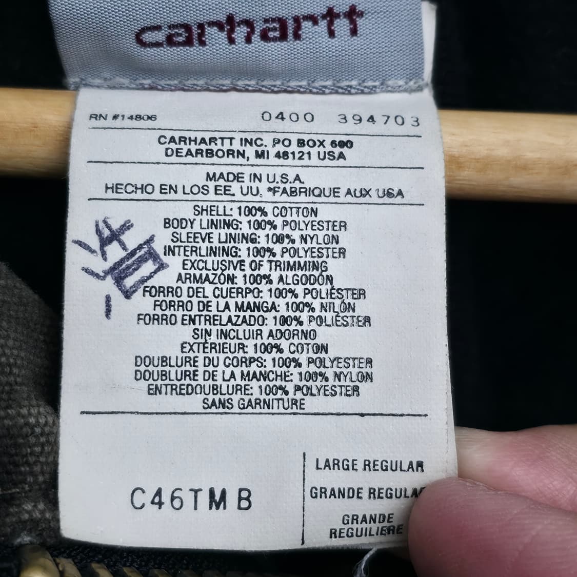 [L] 칼하트 브라운 워크 초어 자켓 made in USA 상품이미지8