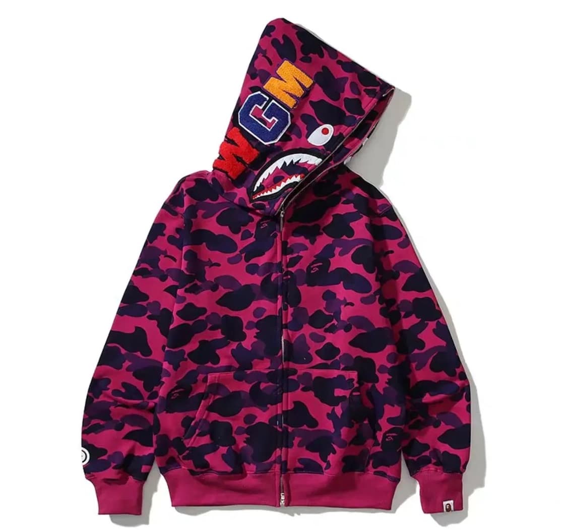 베이프 샤크후드 퍼플 xl 새상품 상품이미지1