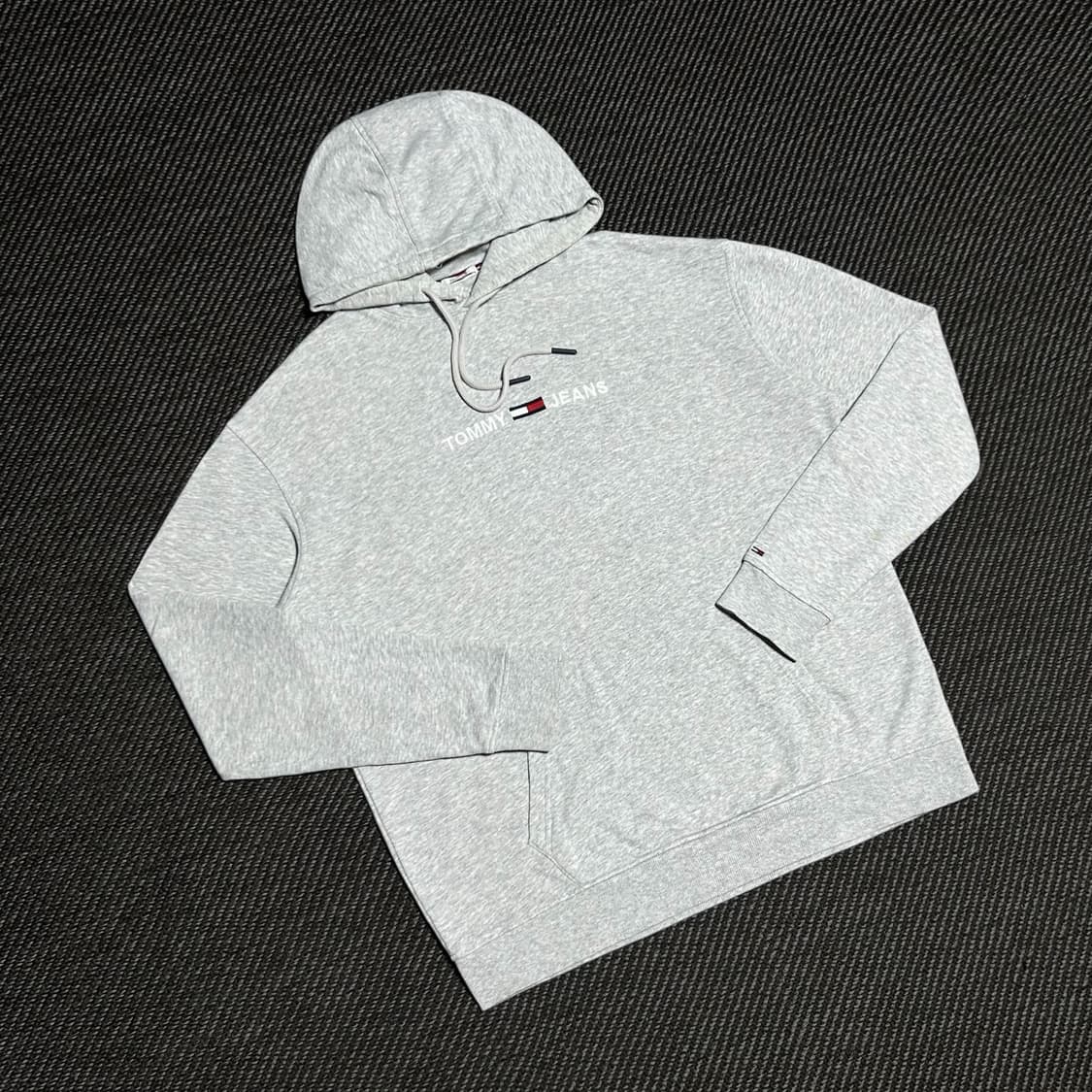 [L] Tommy 타미진스 그레이 베이직 후드티 상품이미지2