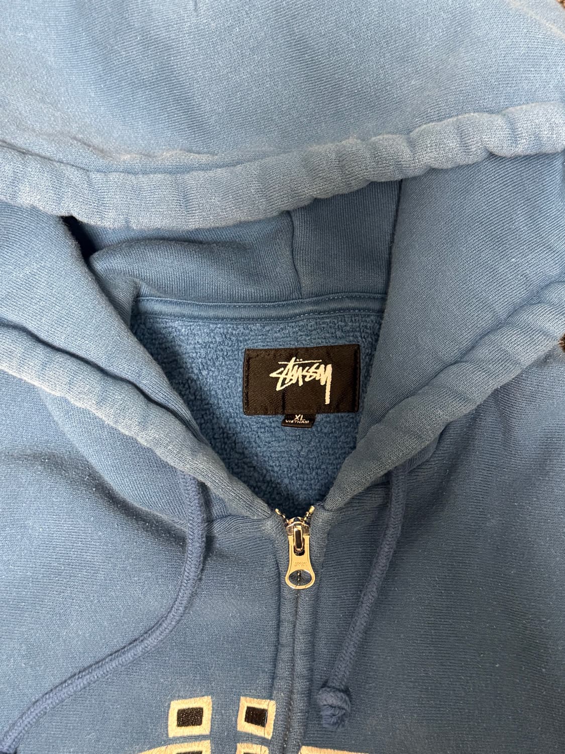 [XL] 스투시 스포츠 후드 집업 워시드 블루 상품이미지3