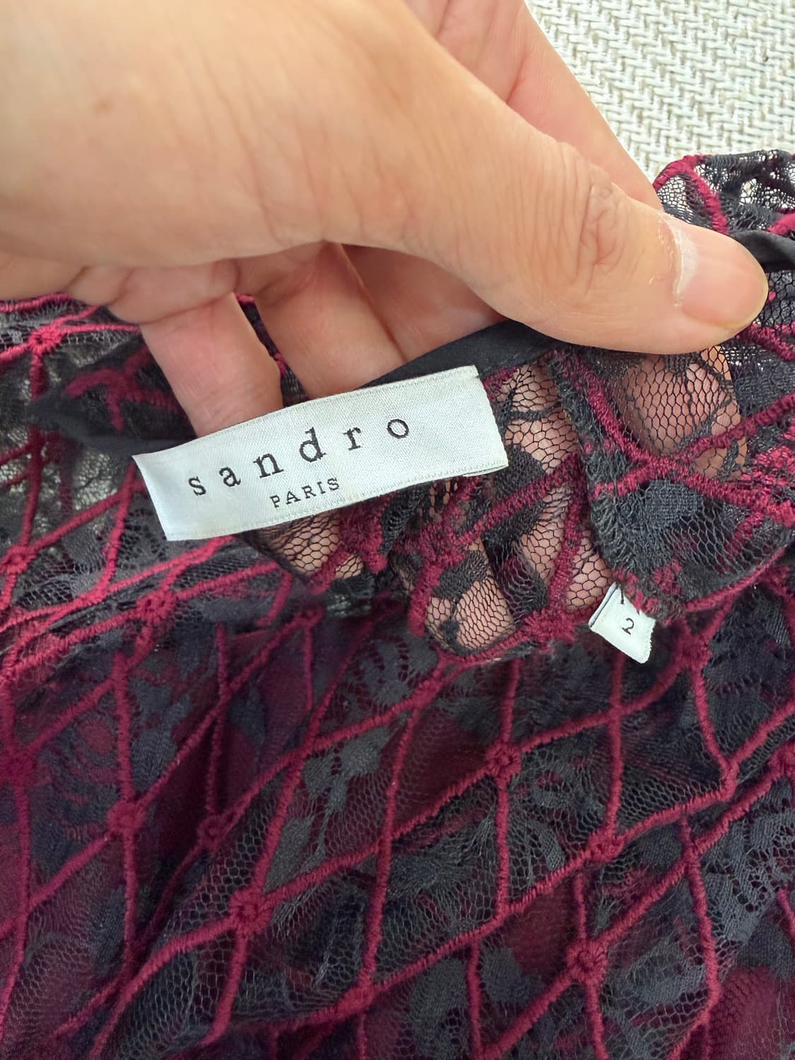 정품) 산드로 여성 레이스 원피스 2 상품이미지8