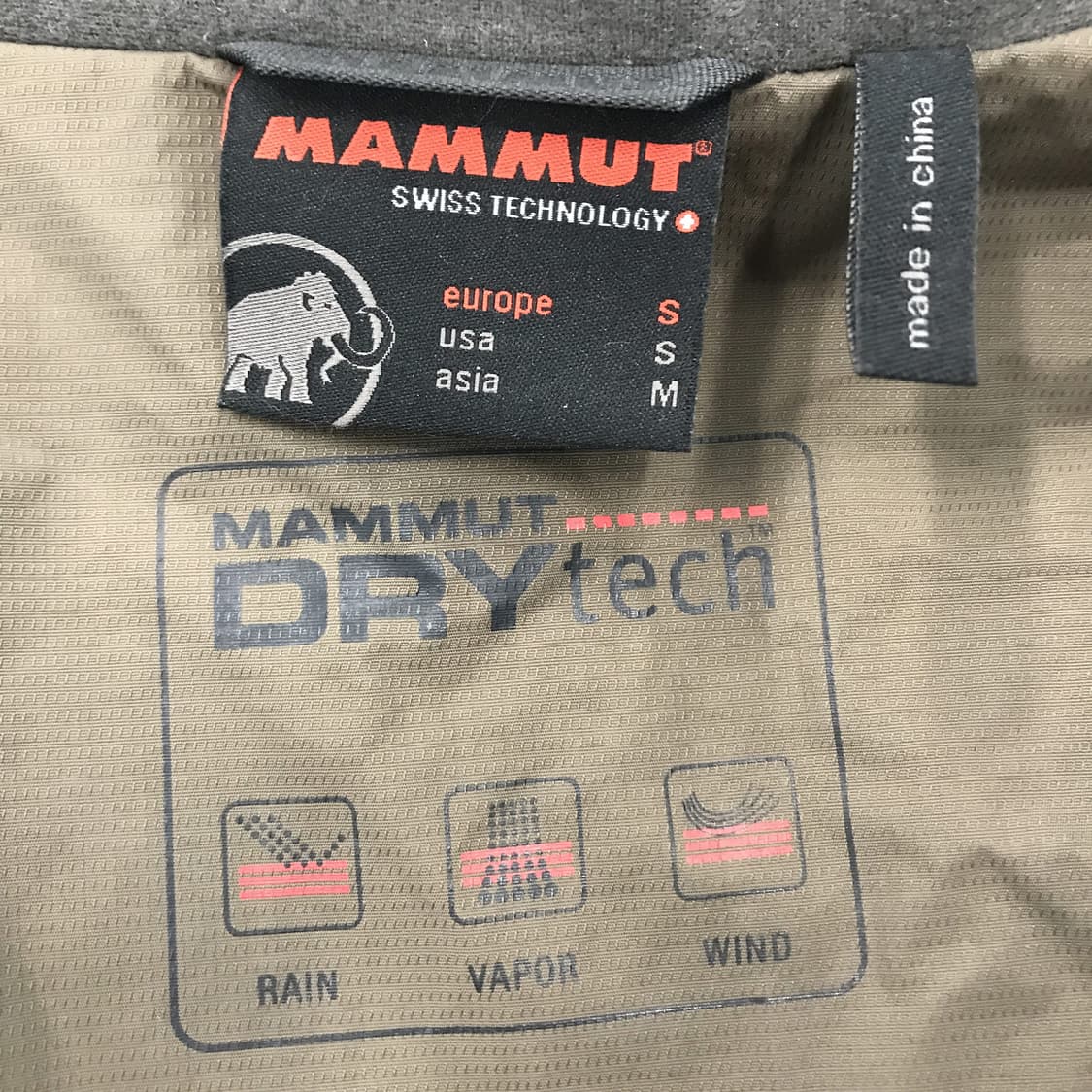 마무트 MAMMUT 드라이테크 자켓 [M] 상품이미지5