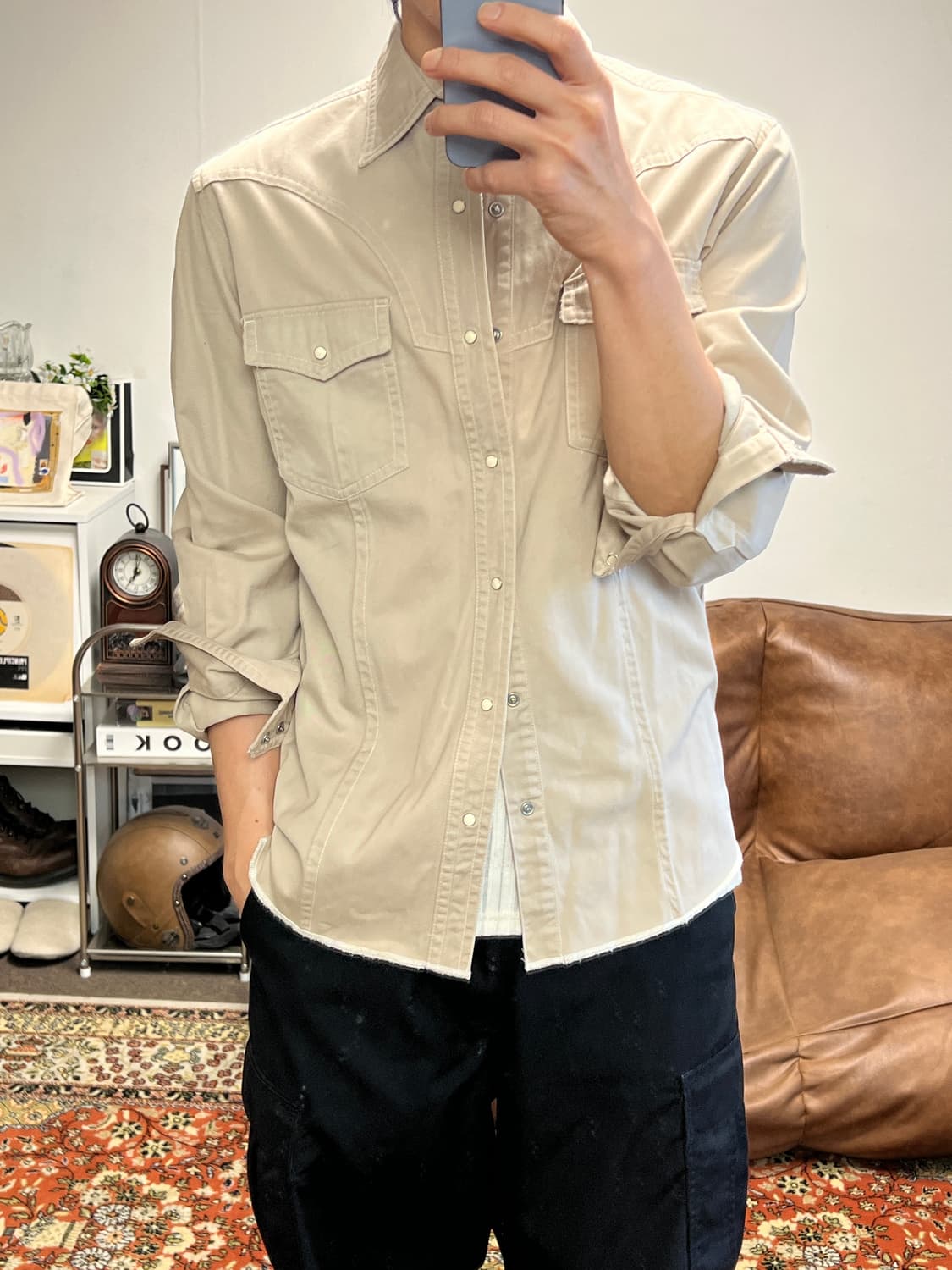 [L] SMITH'S AMERICAN 베이지 웨스턴 셔츠 상품이미지2