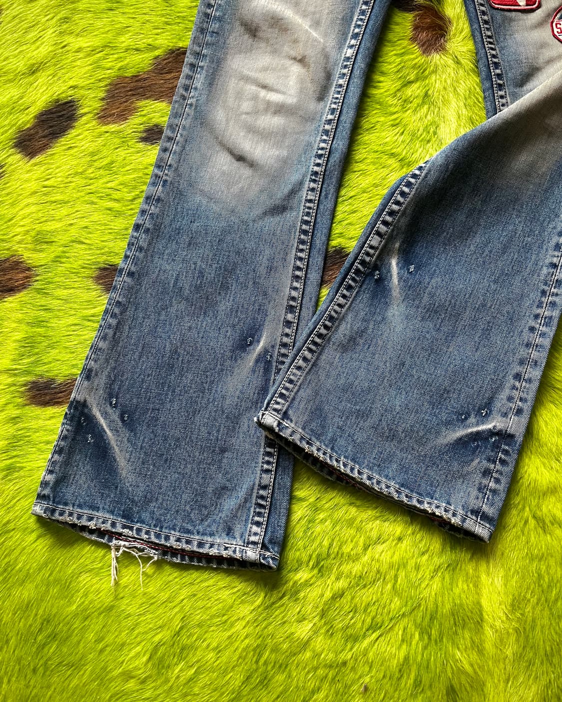 90-00s VAROSH Multi Patch BootsCut Jeans 상품이미지7