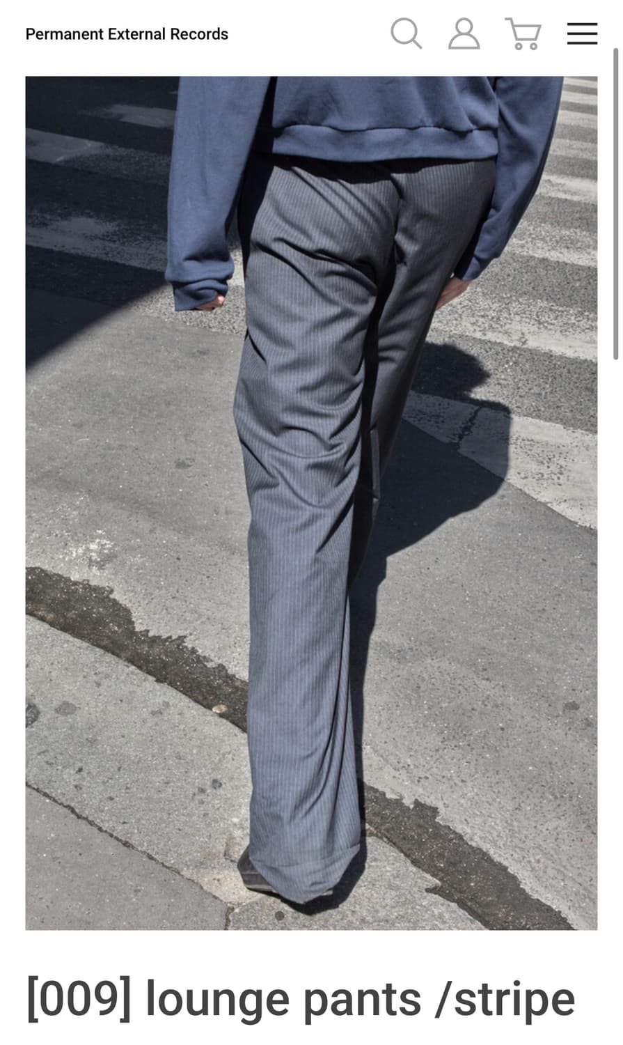 머듈 네이비 스트라이프 라운지 팬츠 상품이미지1