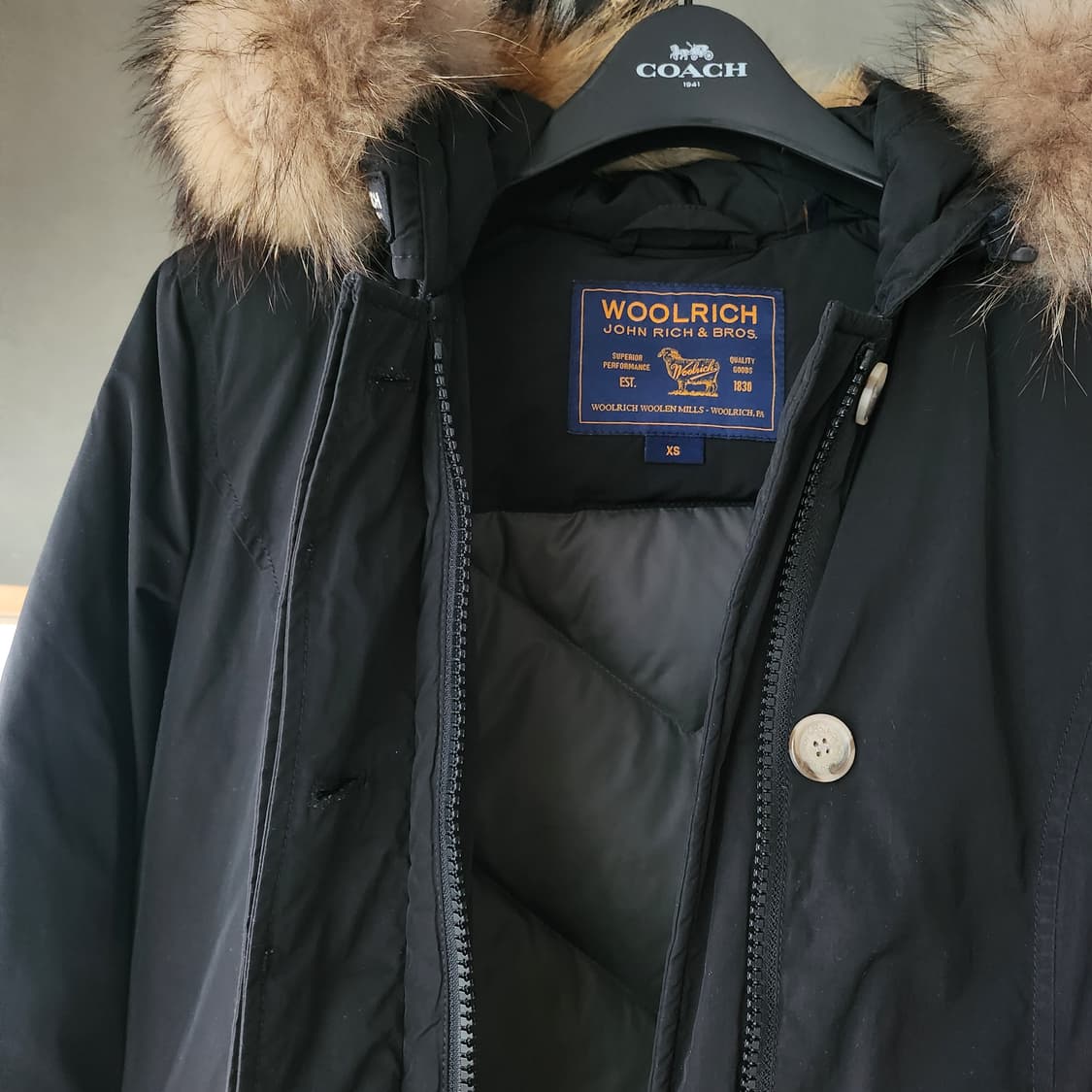 [울리치] 오리털 여성패딩/ 라쿤털 모자 상품이미지1